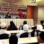 Sambutan dari perwakilan PT Trio Motor saat menasik umroh di Hotel Golden Tulip Galaxy Banjarmasin