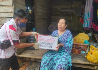 Trio Motor Bagikan Sembako dan Service Motor Gratis Bagi Korban Banjir Pelaihari