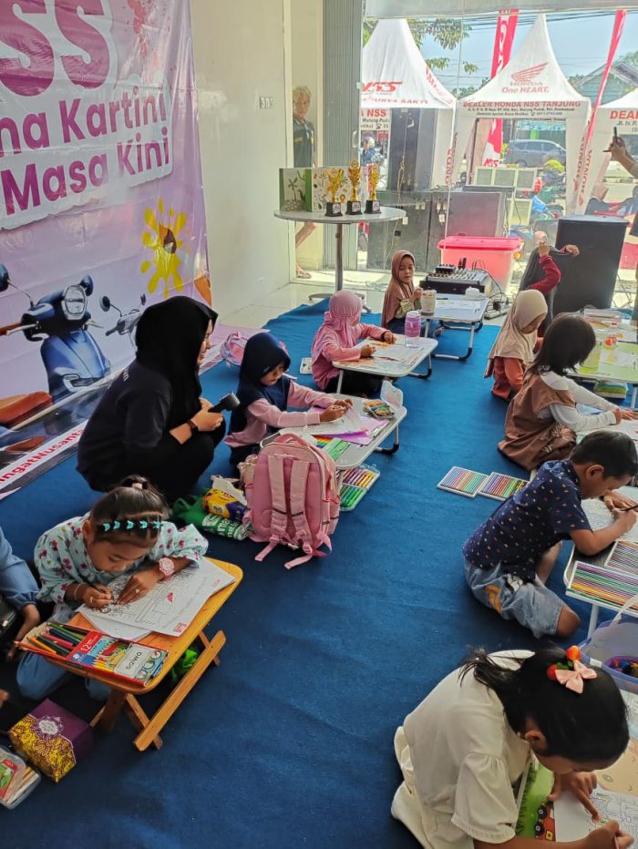 Semangat Kartini, Dealer Honda NSS Tanjung Gelar Lomba Mewarnai Anak Penuh Keceriaan